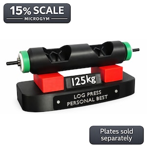 Miniatuur Strongman-houtblok met standaard – 15% sportschool