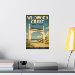 Wildwood Crest NJ Archway Print | Vintage Jersey Shore Beach Art (Poster) image 3