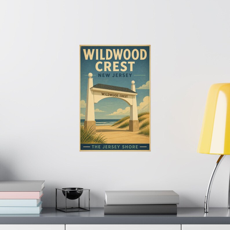 Wildwood Crest NJ Archway Print | Vintage Jersey Shore Beach Art (Poster) image 3