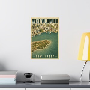 West Wildwood NJ Poster | Vintage Jersey Shore Bayfront Art Print image 3