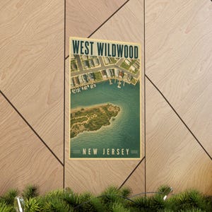 West Wildwood NJ Poster | Vintage Jersey Shore Bayfront Art Print image 6