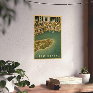 West Wildwood NJ Poster | Vintage Jersey Shore Bayfront Art Print image 5