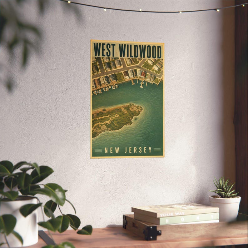 West Wildwood NJ Poster | Vintage Jersey Shore Bayfront Art Print image 5