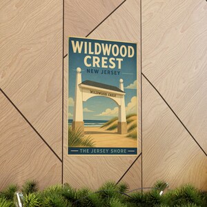 Wildwood Crest NJ Archway Print | Vintage Jersey Shore Beach Art (Poster) image 6