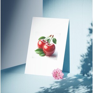 Cherry Wall Art - Digital Art Print - Fruit Kitchen Art - Wall Decor - Cherry Art Download - Dining Room Decor
