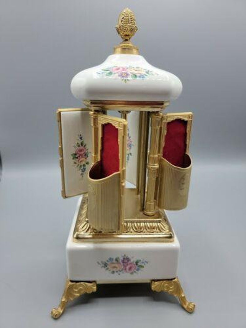 Rare Vintage Lipstick Cigarette Holder Carousel Music Box Etsy