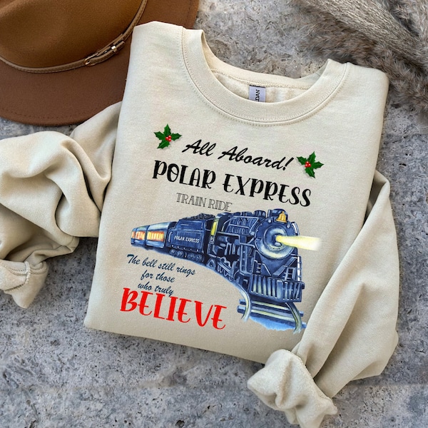 Polar Express Sweatshirt, Polar Express Family Shirt, Christmas Gift For Family, Christmas Shirt, Family Holiday Shirts, Holiday Hoodie, 288