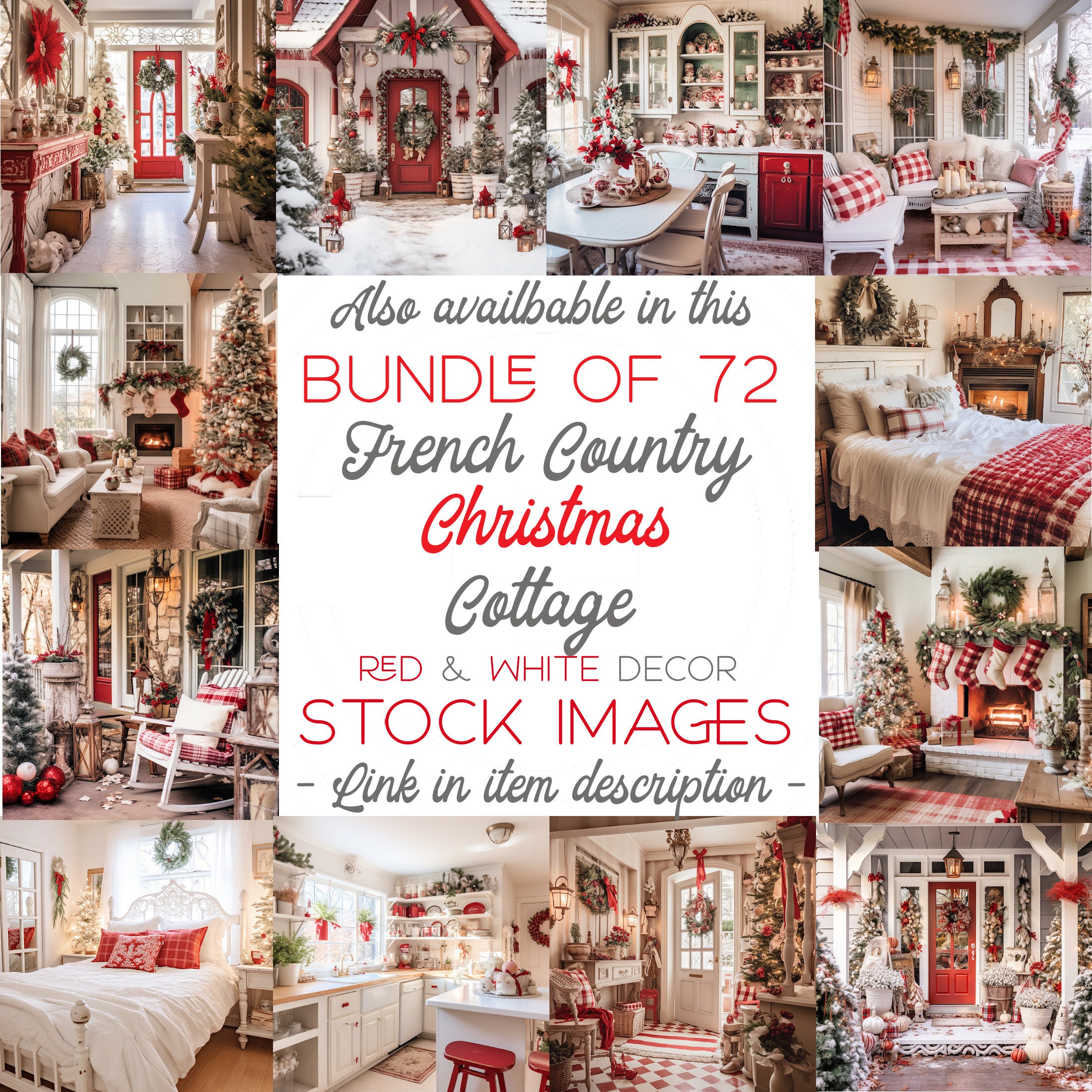 Christmas Front Porch Stock Photo Mockup Image French - Etsy