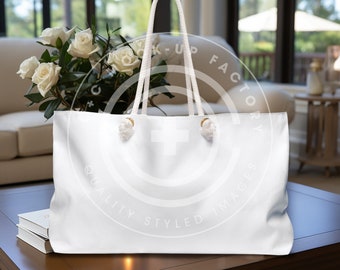 Weekender Bag Mockup, Weekender Tote Bag Mock-ups, Image for Oversized Bags & Totes, Mockup for Large Tote Bag, Photos of the Weekender Bag