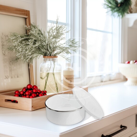 クリスマスセール★美品★オールドノリタケ エナメル ジュール 風景絵脚付きボウル 美しいキッチンの美学を備えたクリスマスエナメルボウルモックアップ