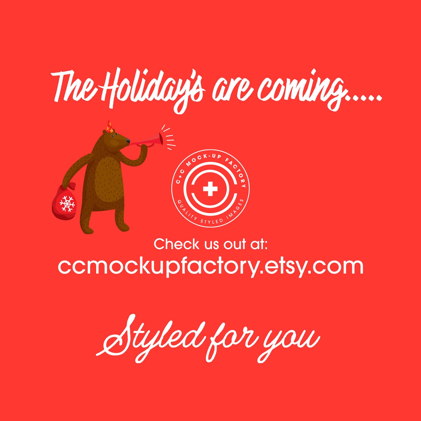 Christmas Living Room Stock Photo Mockup Image French Etsy