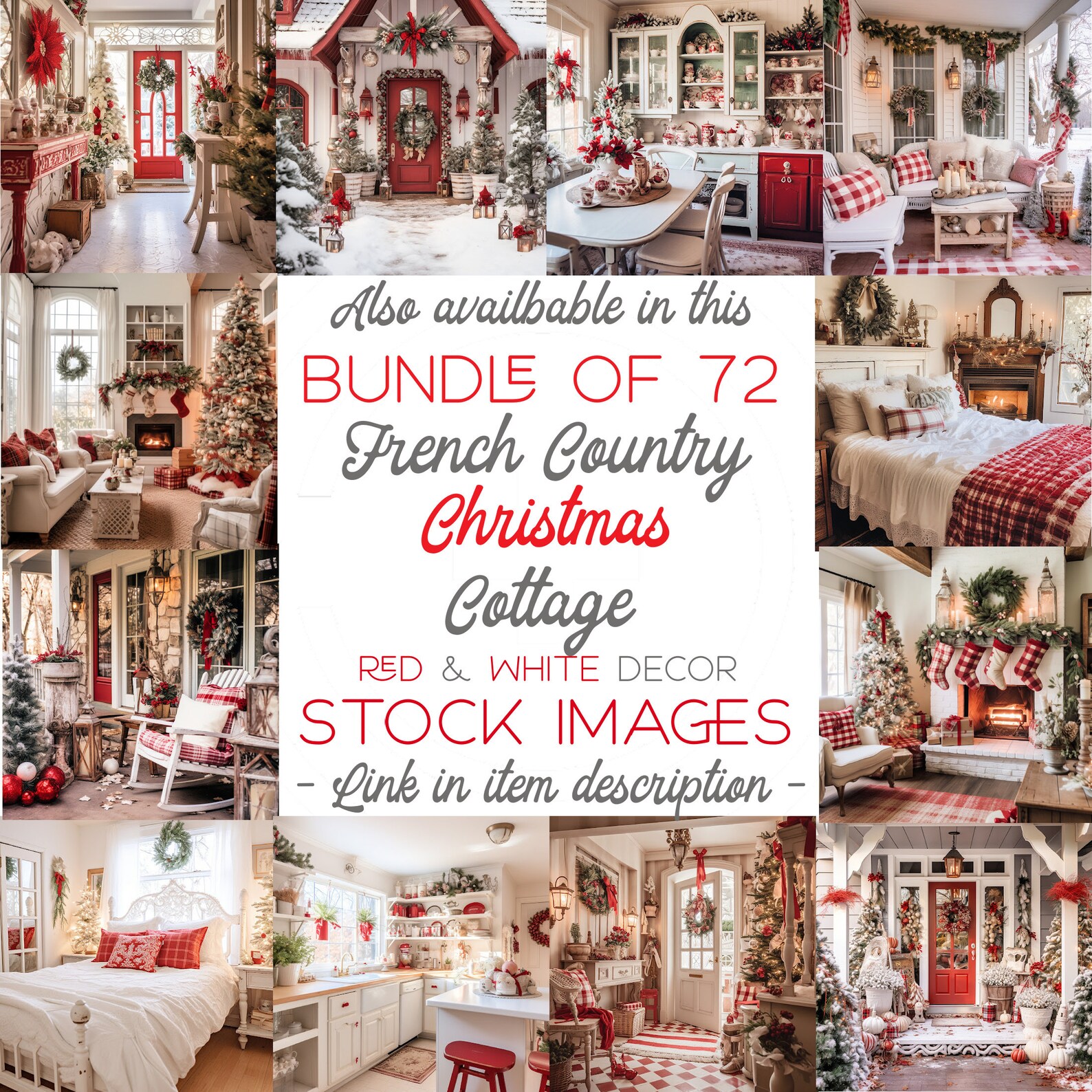Christmas Kitchen Stock Image Mockup Photo French Country - Etsy