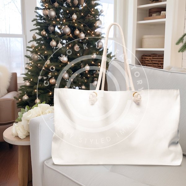 Weekender Bag Mockup, Weekender Tote Bag Mock-ups, Image for Oversized Bags & Totes, Mockup for Christmas Bag, Photos of the Weekender Bag