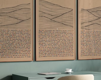 Conjunto de impressões do Sermão da Montanha: esboço bíblico abstrato, arte de parede cristã (download digital)