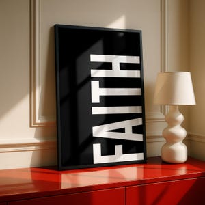 Faith Minimalist Typography Christian Wall Art (Digital Download) image 11