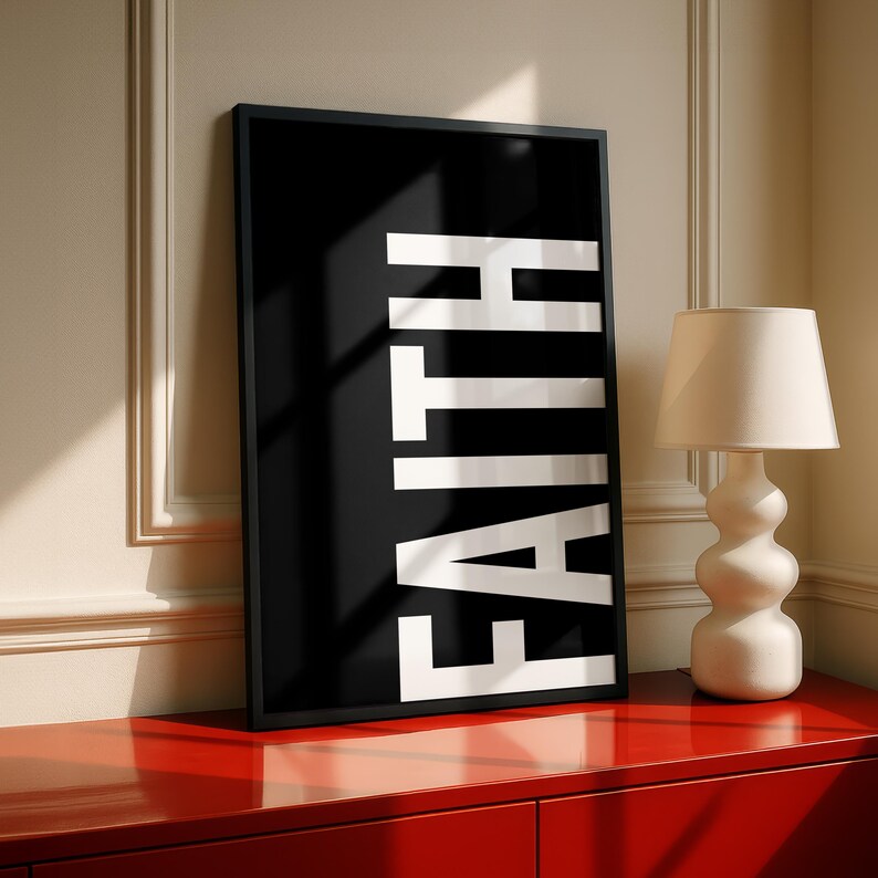 Faith Minimalist Typography Christian Wall Art (Digital Download) image 11