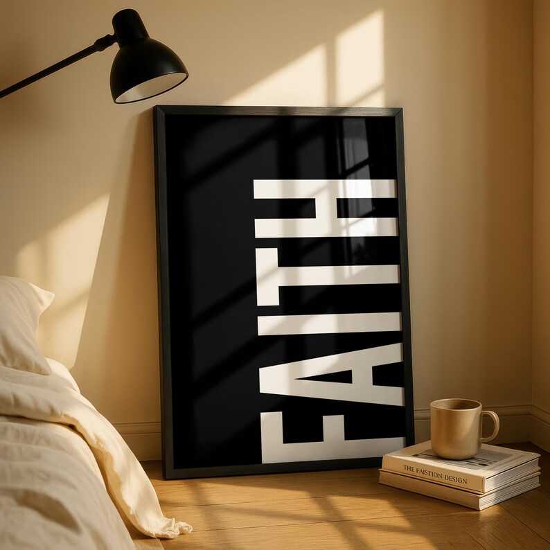 Faith Minimalist Typography Christian Wall Art (Digital Download) image 13