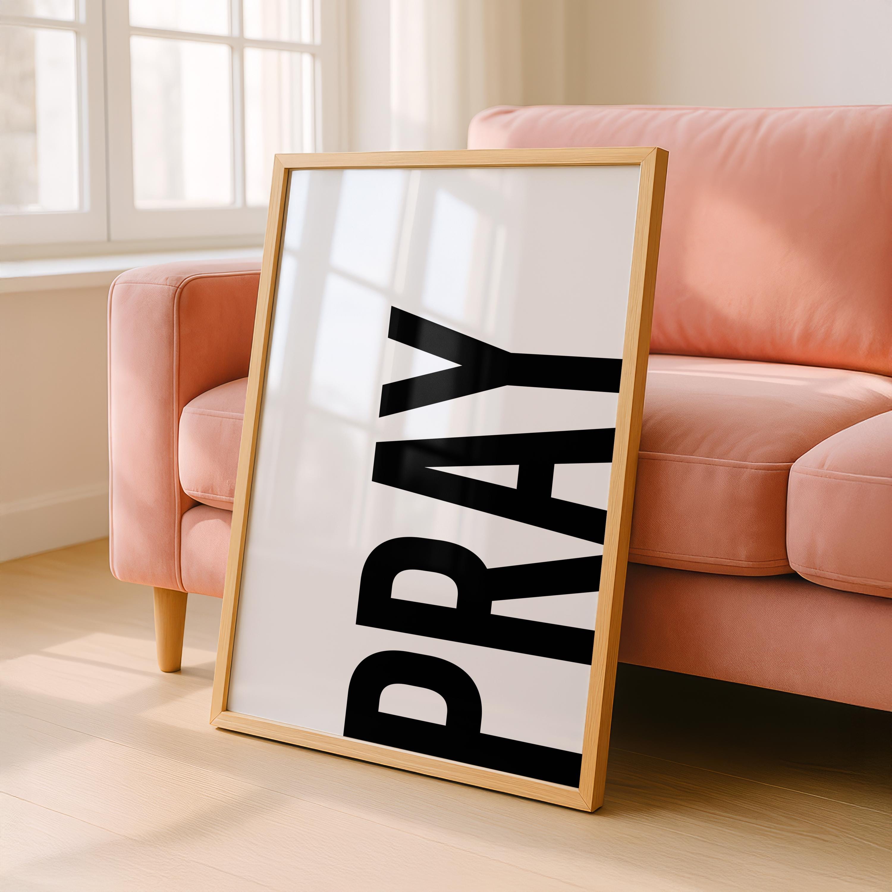 Pray Minimalist Typography Christian Wall Art (digital Download) - Etsy