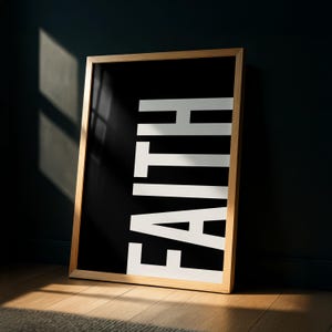 Faith Minimalist Typography Christian Wall Art (Digital Download) image 10