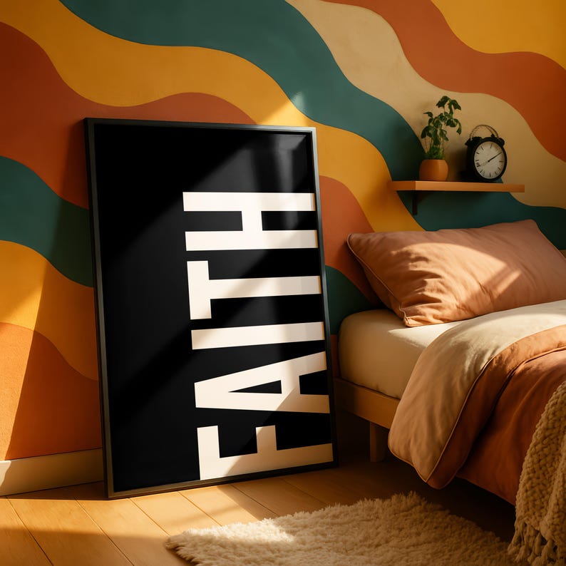 Faith Minimalist Typography Christian Wall Art (Digital Download) image 15