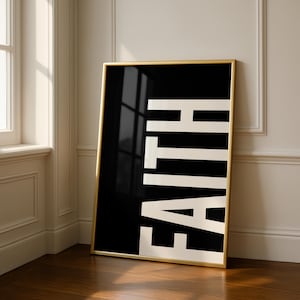 Faith Minimalist Typography Christian Wall Art (Digital Download) image 16