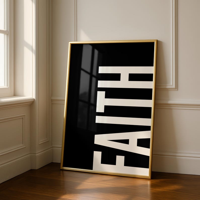 Faith Minimalist Typography Christian Wall Art (Digital Download) image 16