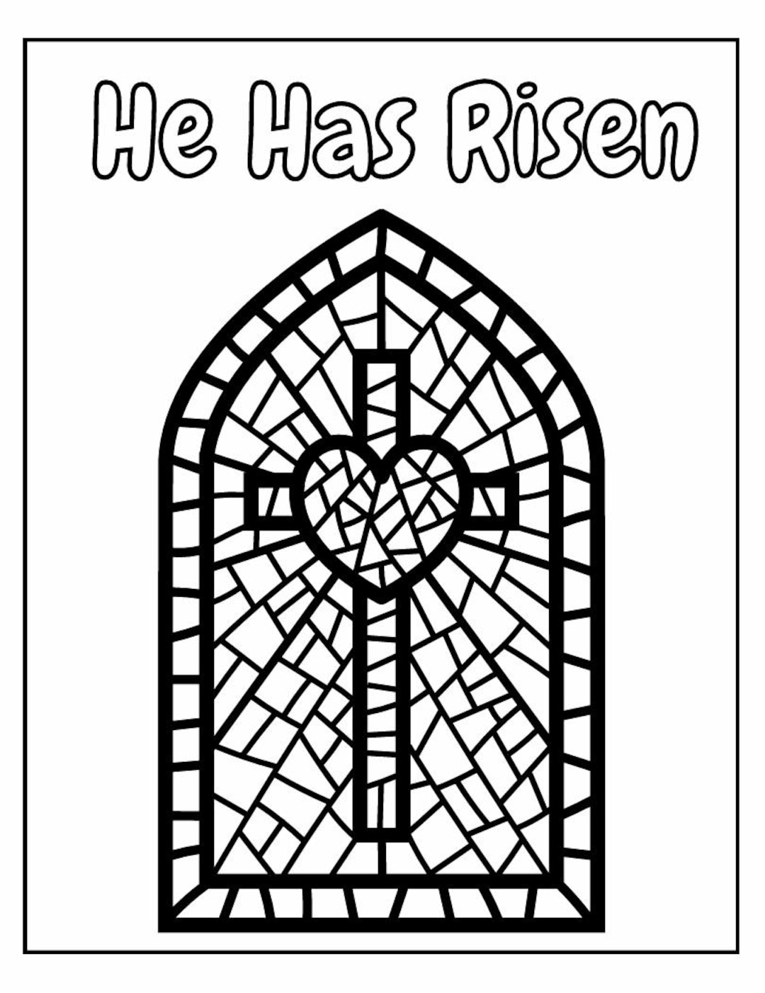He Has Risen Easter Coloring Pages - Etsy