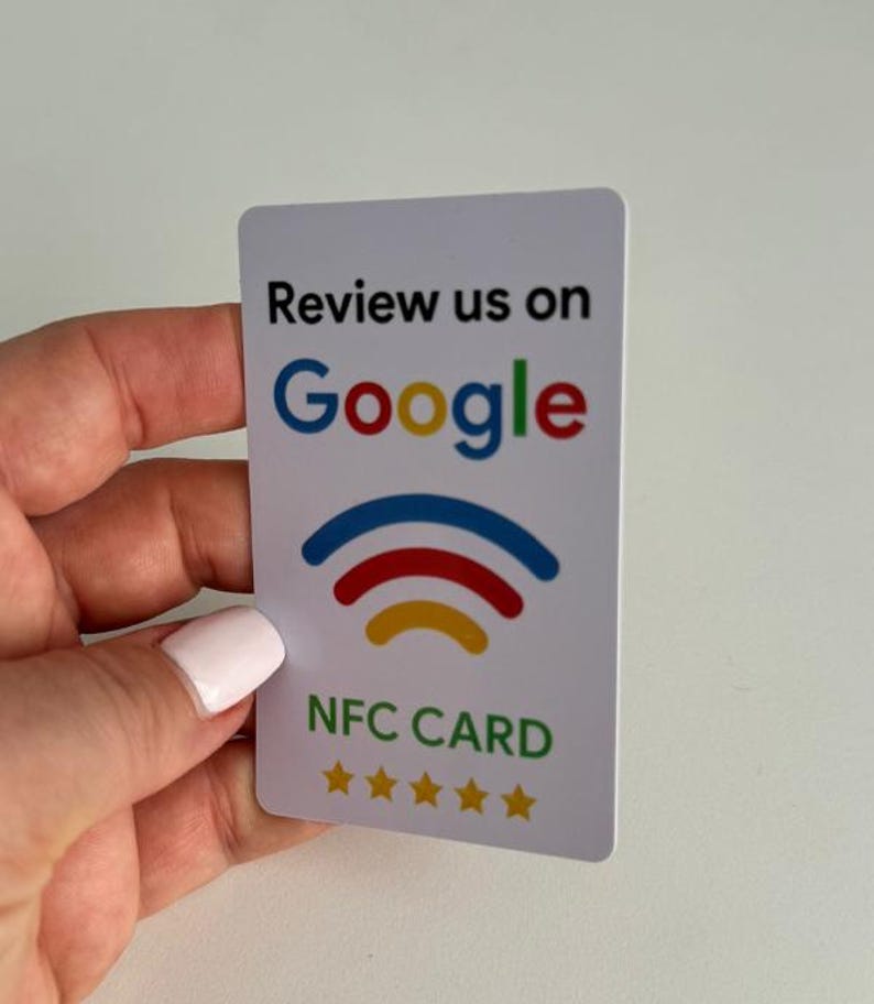 NFC Google Review Card: Tap & Scan Qr for Increase Reviews PVC Business ...