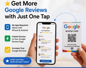 NFC Google Review Card increase your business reviews
