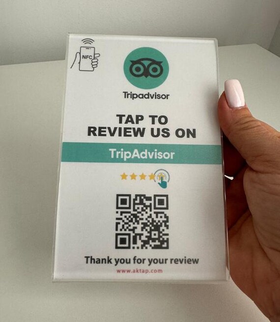 Carte Tripadvisor Avec QR Code - IZIKARD - Collecte D'avis Clients - Personnalisable En Ligne