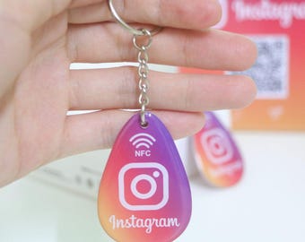 NFC Instagram Keychain 3-Pack: Tap to Connect, No QR Code