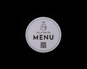 NFC & QR Menu. your custumer tap or scan qr to see online restaurant manu