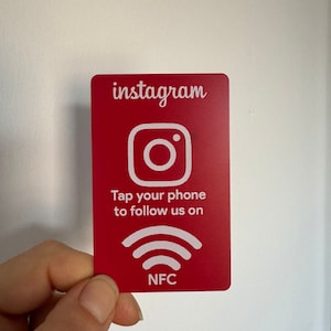 NFC Instagram-volgerkaart.    PVC 8, 5 x 5, 4 cm, gemakkelijke snelle manier om het aantal volgers te vergroten