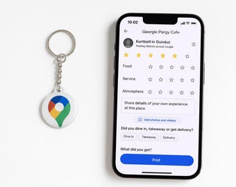 NFC Google Review Keychain: Tap for 5-Star Reviews