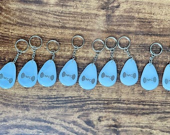 NFC Keyrings 5-Pack NTAG213 Programmable Keychains blank nfc keychain