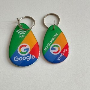 NFC Google Review Keychain: Tap to Collect 5-star Reviews - Etsy