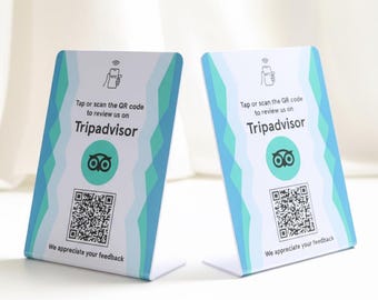 TripAdvisor Review Stand: NFC & QR Code, 15x11 cm (2 PACK)