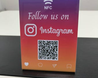 NFC & QR Instagram Follower Stand: Tap or Scan