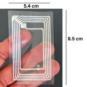 NFC Tags NTAG213 - Clear Stickers, 10 Pack (5.4 cm x 8.5 cm) blank tag