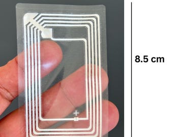 NFC Tags NTAG213 - Clear Stickers, 10 Pack (5.4 cm x 8.5 cm) blank tag