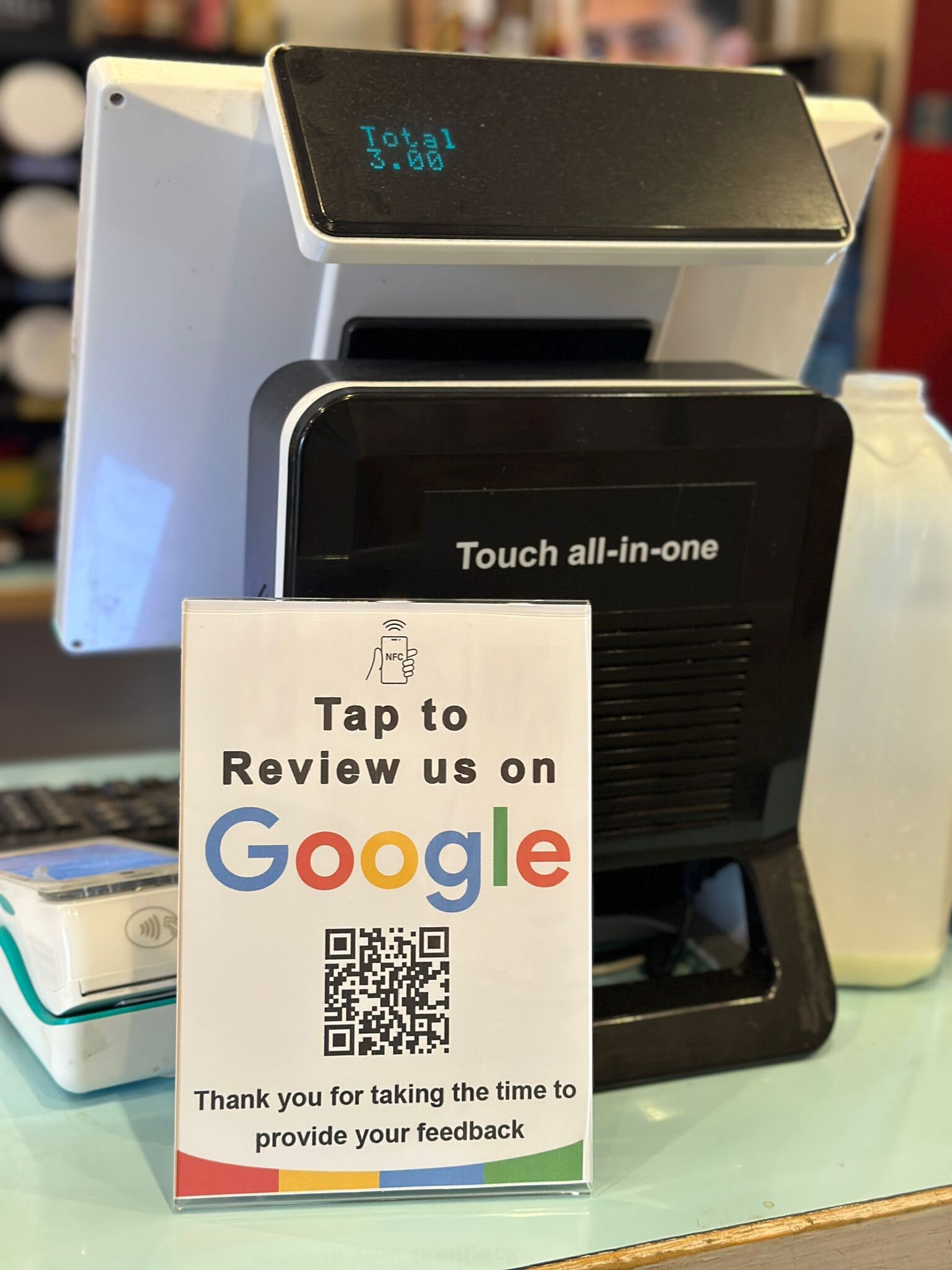 NFC Google レビュー ディスプレイ スタンド（QR コード付き）（10.5 x 