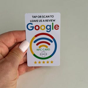5 Pack NFC Google Review Cards: Tap & Scan, No Monthly Fee