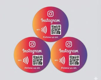 NFC Instagram Follower Sticker - Tap to Follow (3 PACK)
