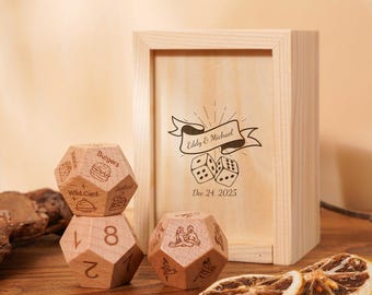 Custom Date Night Dice Set, Personalized Date Night Dice, Date Night Ideas, Valentines Day Gift For Husband, Date Night Decision Dice