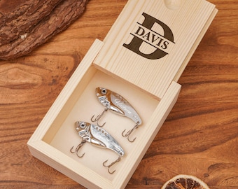 Isca de pesca personalizada com gravação, presente para amigo pescador, isca personalizada, presente de pesca para homem, presente de pescador para pai