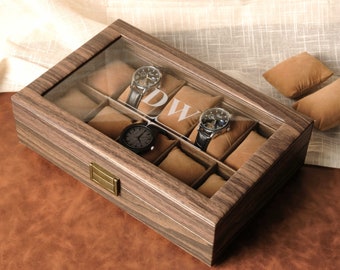 Custom Watch Box, Watch Case, Personalised Watch Box, Watch Box for Men, Watch Case for Men, Engraved Watch Case, Watch Holder, Groomsman