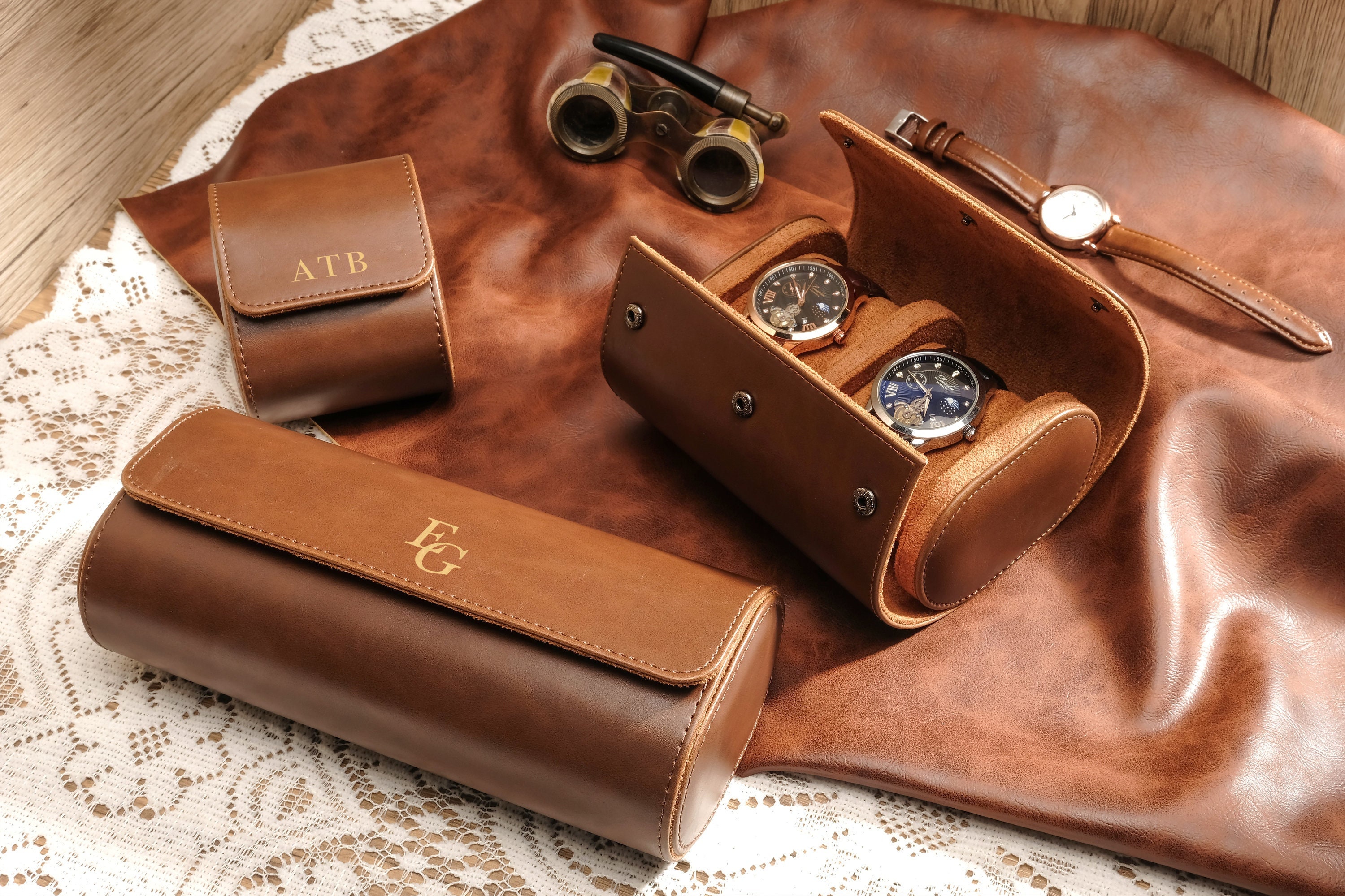 Leather Watch Bracelet