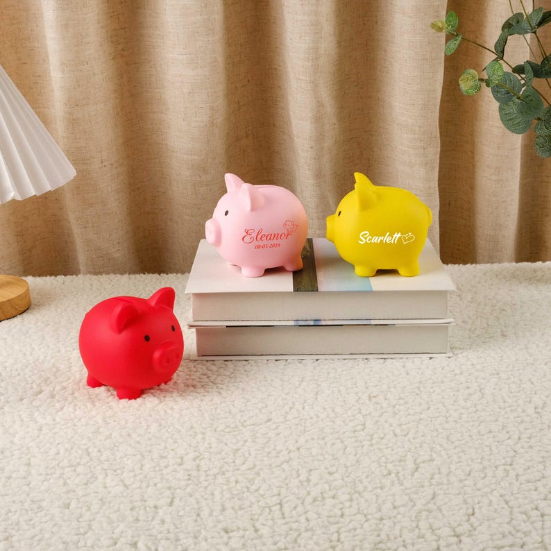 Personalized Piggy Bank With Name, Money Bank for Kids, Custom Coin