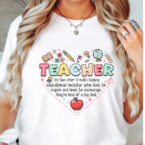 Teacher Definition Shirt, Back to school Shirt, End of Year T-shirt, Teacher Gift, Teacher T-shirt, Elementary School, Sentimental gift