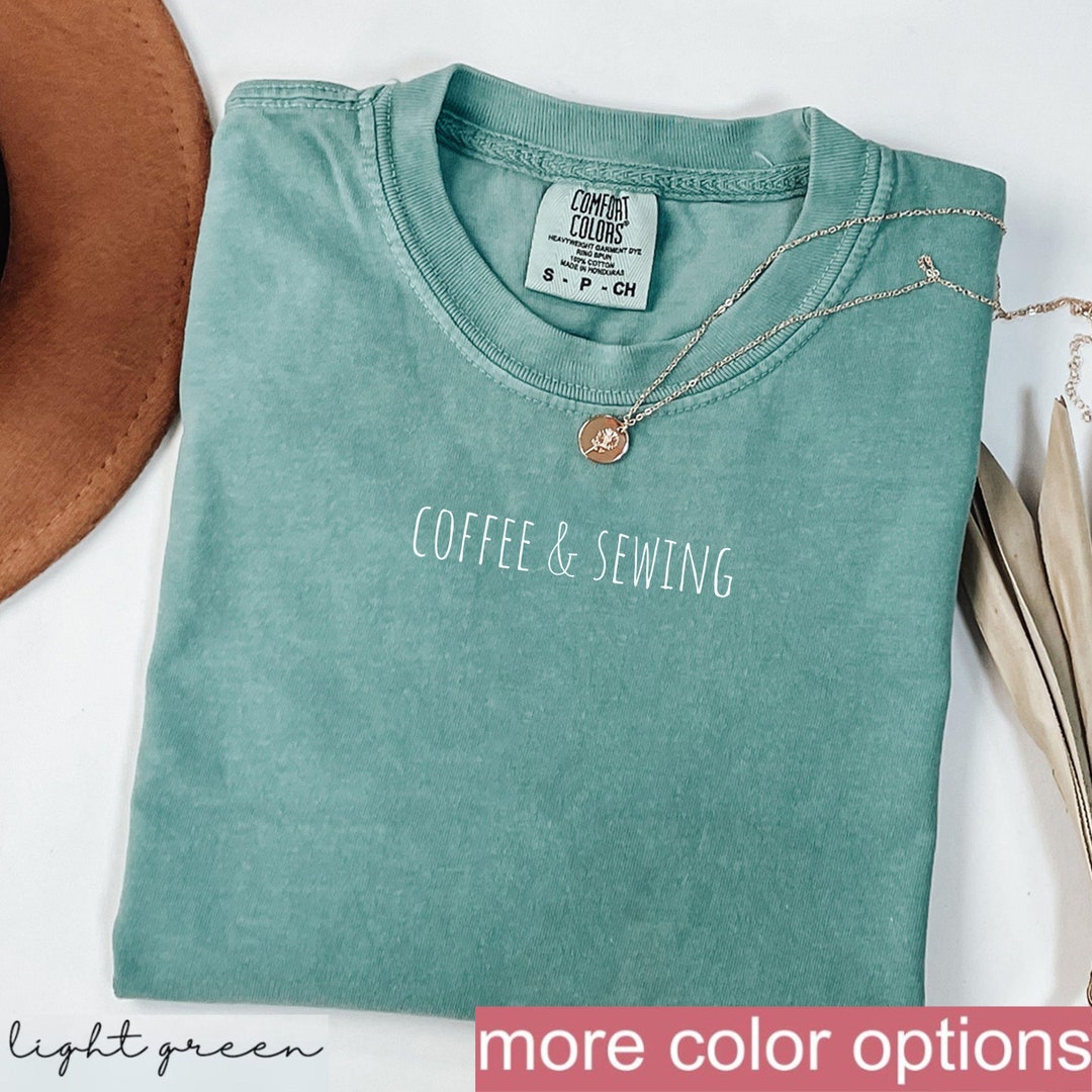 Comfort Colors® Coffee and Sewing Shirt, Yarn Lover Tshirt, Crafters